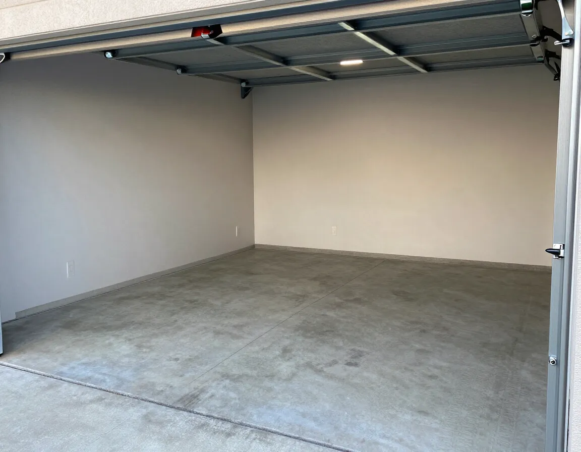 Clean empty garage after junk removal