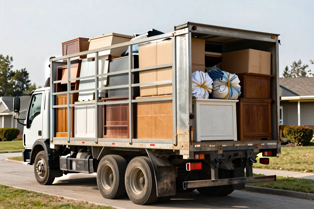 Junk hauling truck